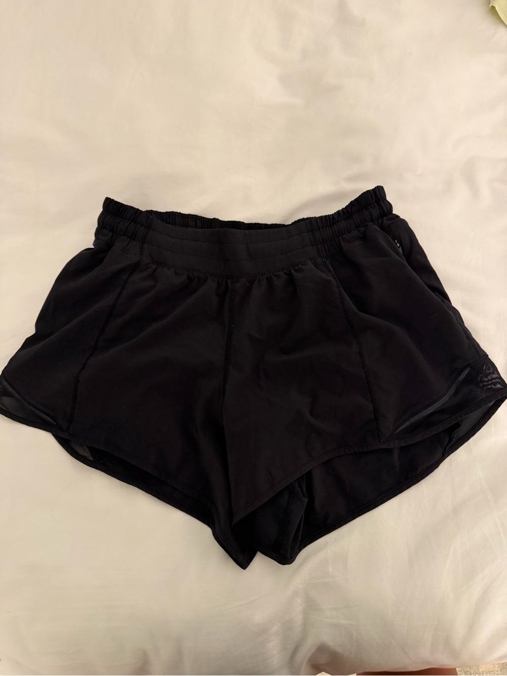 TWO PAIRS OF lululemon athletica Black Hotty Hot Shorts